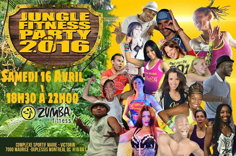 ZUMBA JUNGLE FITNESS PARTY 2016 – SAMEDI LE 16 AVRIL